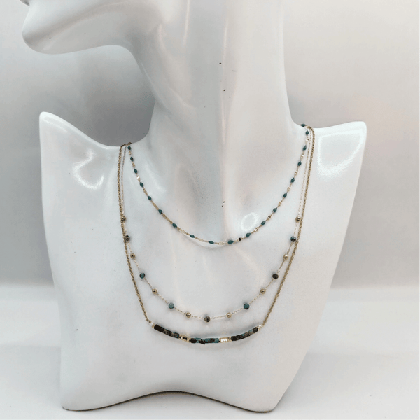 COLLIER ALEXANDRA (VERT/BLEU)