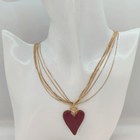 COLLIER COEUR (ROUGE)